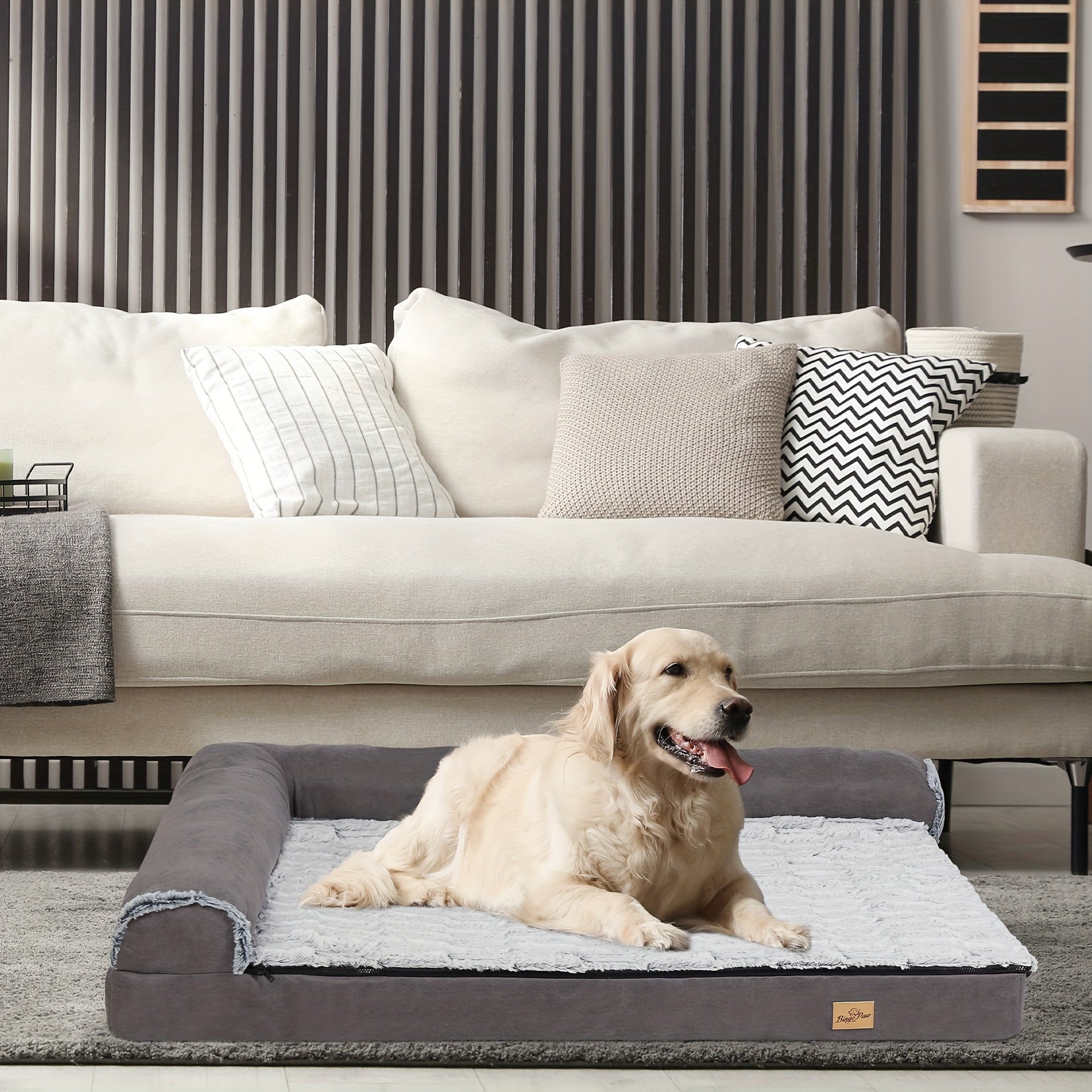 Orthopädisches Hundebett mit Schaumstoffkissen